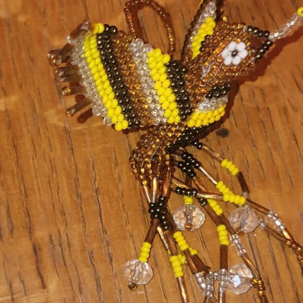 Beaded Insect Brooch